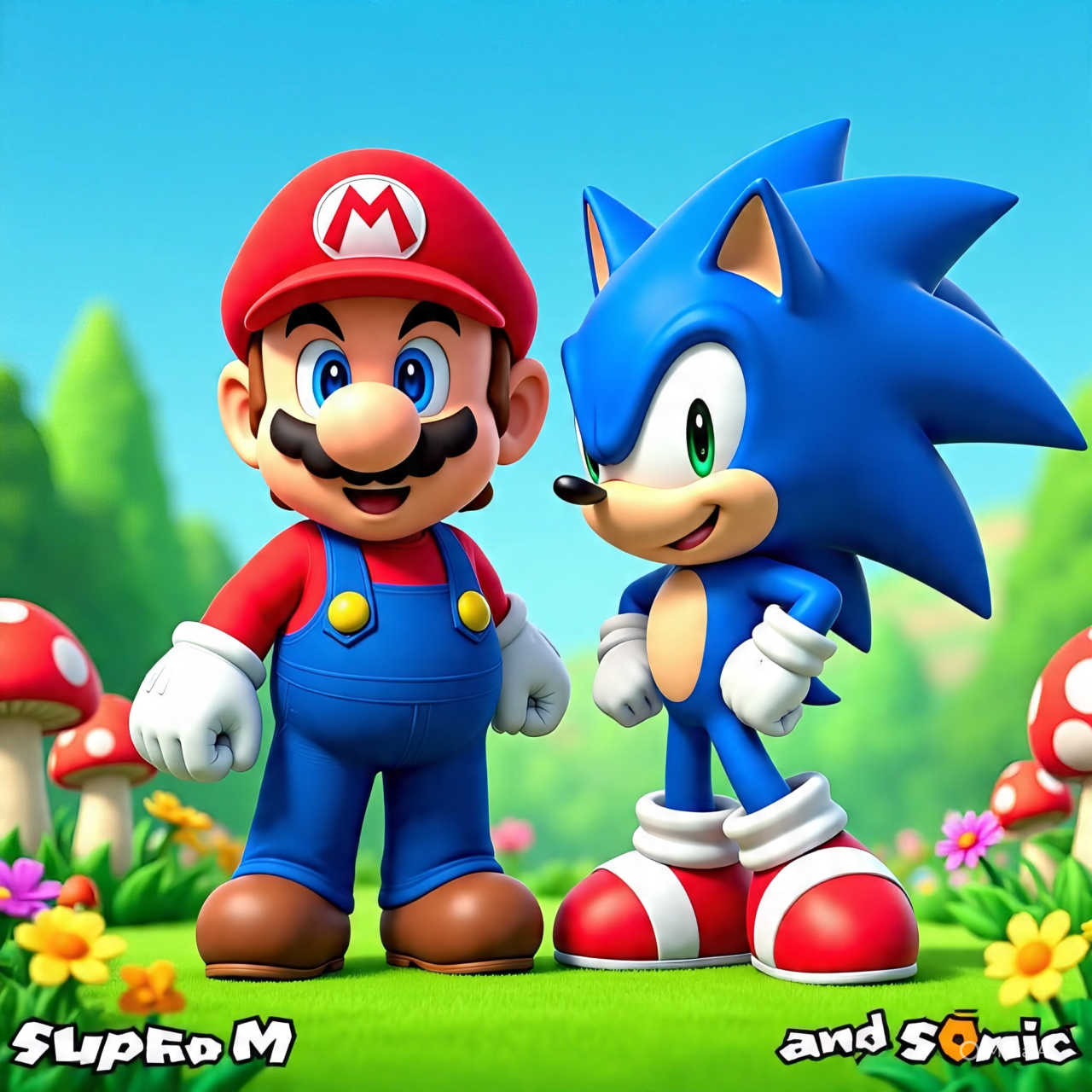 Super Mario and Sonic